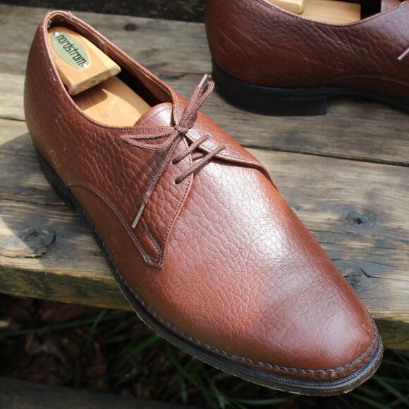 Vintage Dack's Brown Prairie Oxhide Leather Derby, Men's 12 F, Made in Canada - Picture 2 of 12